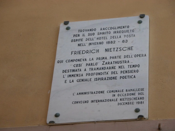 Lapide commemorativa di Nietzsche a Rapallo